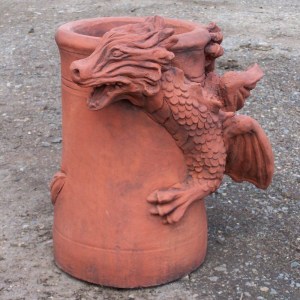 terracotta dragon chimney pot planter